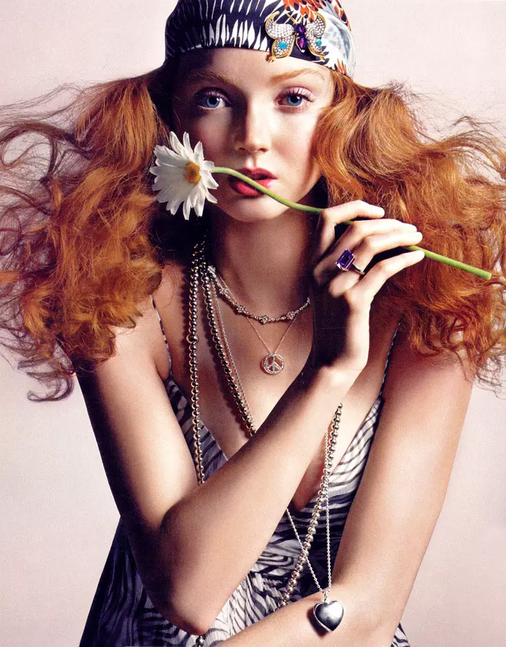 Lily Cole kuri Tiffany & Co F / W 2008 Ubukangurambaga na Michael Thompson