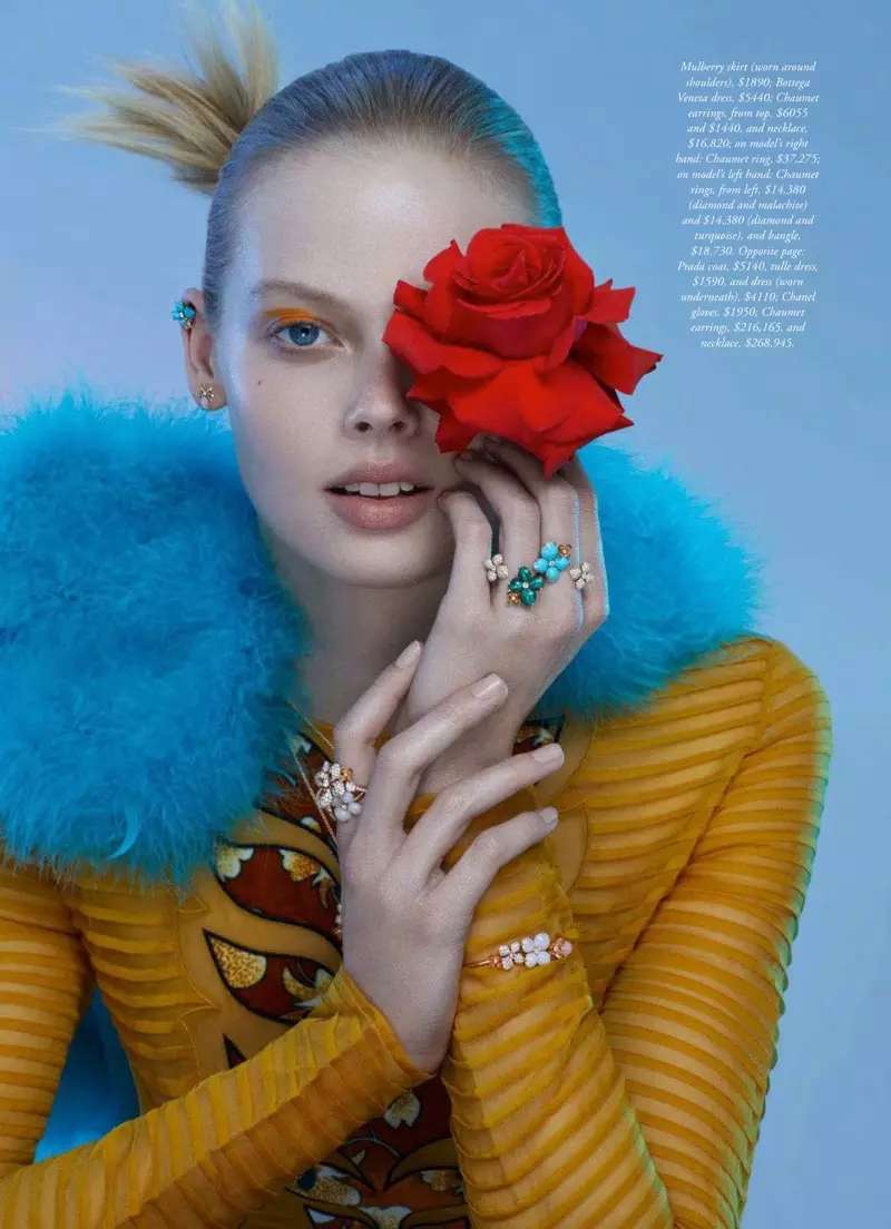 Holly Magson Models Sparkling Gems por Harper's Bazaar Aŭstralio