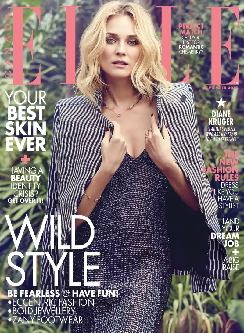 Na maua e Diane Kruger le Sultry mo le ELLE Canada's Virtual-Reality Cover Story