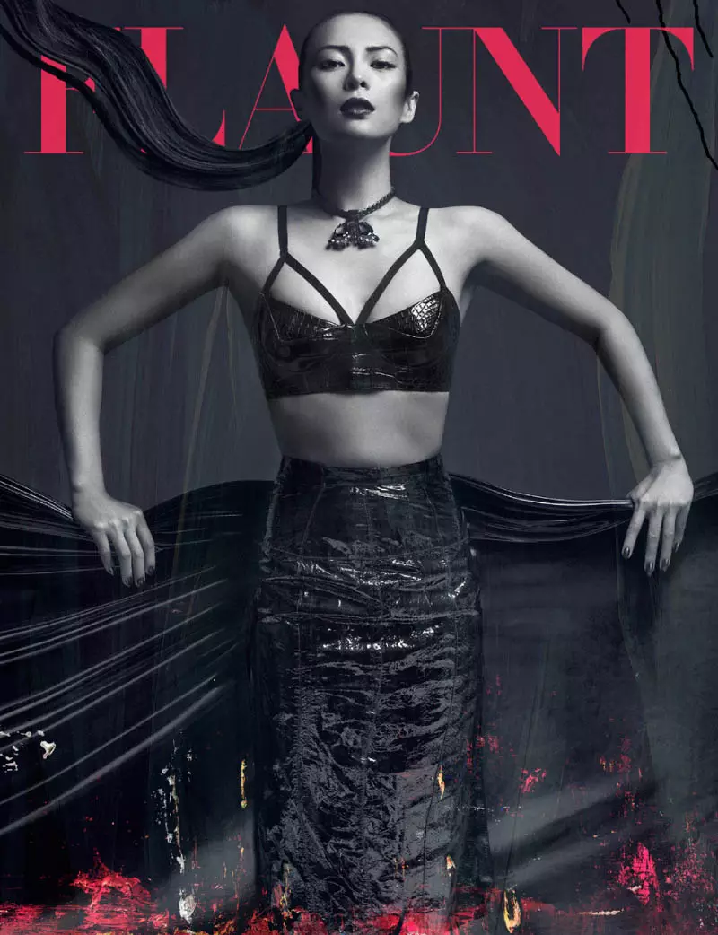 Zhang Ziyi Gets Painted for Flaunt Magazine by Hunter & Gatti