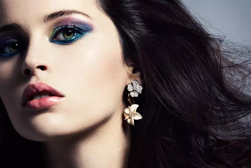 Felicity Jones by Marcus Ohlsson in Dolce & Gabbana for Marie Claire US 2012 මැයි