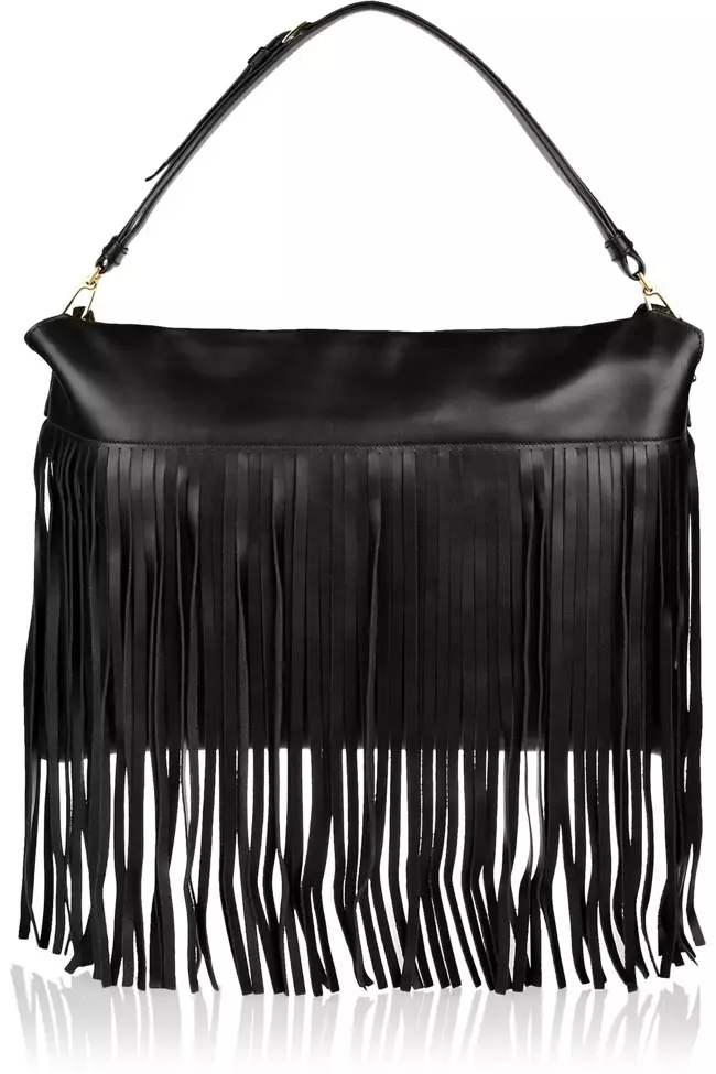 Bag ysgwydd lledr Miu Miu Fringed ar gael yn Net-a-Porter am $1,950.00