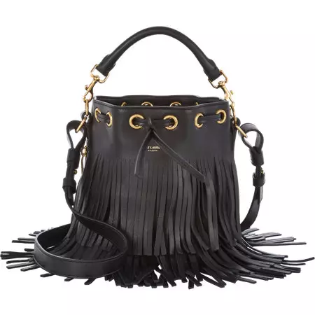 Borsa a secchiello con frange Saint Laurent Small disponibile da Barneys per $ 2150,00