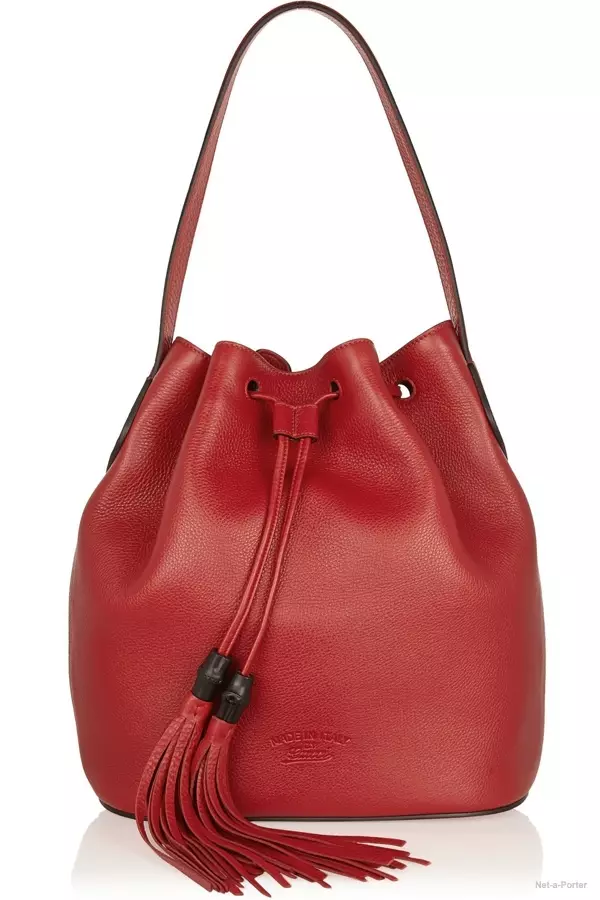 Gucci 'Lady Tassel' leren bucket bag met textuur