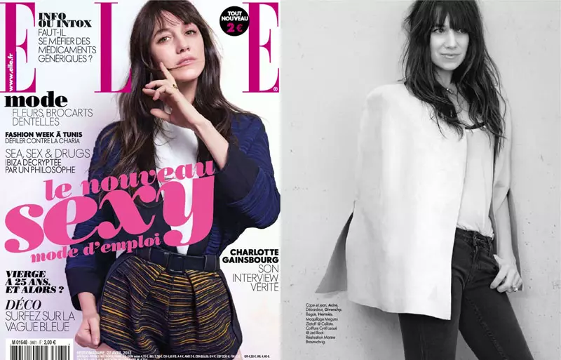 Charlotte Gainsbourg oleh Kate Barry untuk Elle France