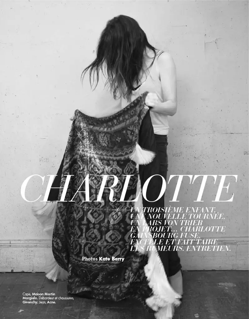 Charlotte Gainsbourg de Kate Barry pentru Elle France