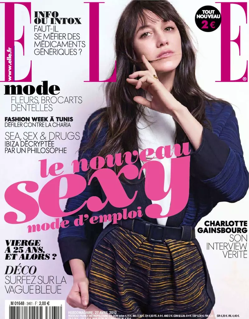 Charlotte Gainsbourg oleh Kate Barry untuk Elle France