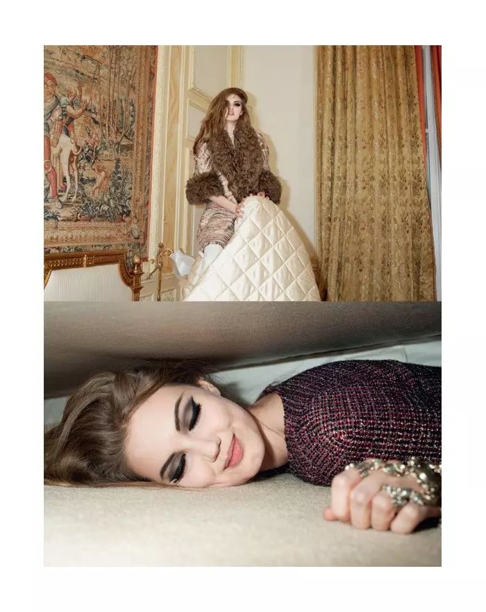 Dazed & Confused සඳහා Chanel හි Max Farago විසින් Lindsey Wixson