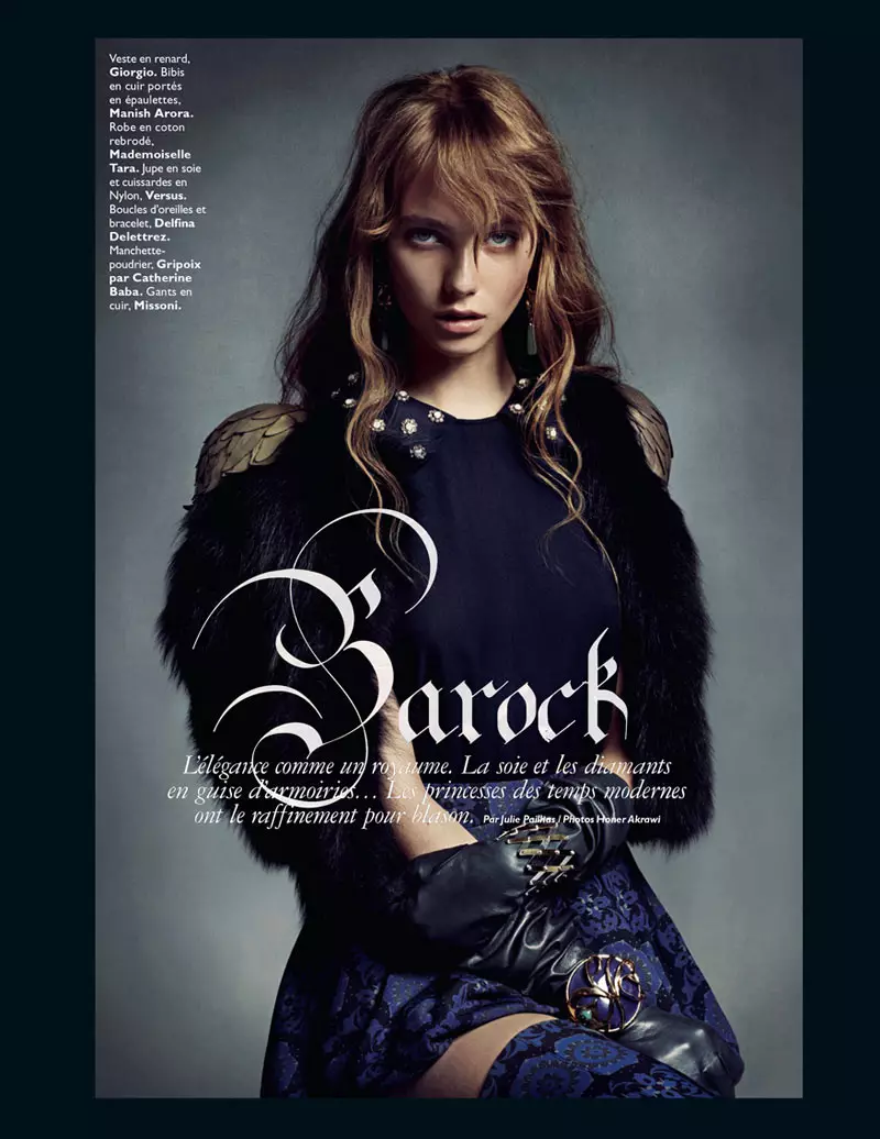 Honer Akrawi legt Maria Flávia Ferrari en Alexandra Tikerpuu vast in Baroque Luxe voor Grazia France