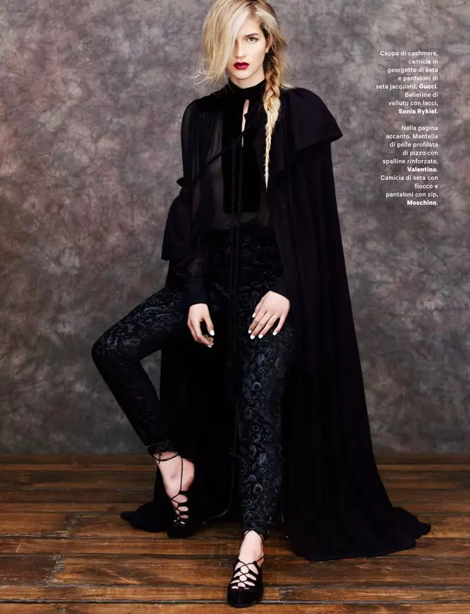 Lydia Carron Dons Winter Capes for Amica Detsember 2012 autor Takahiro Ogawa