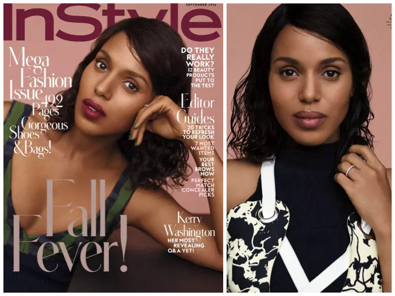 Kerry Washington Phục vụ Cảm hứng Làm đẹp Mùa thu cho InStyle