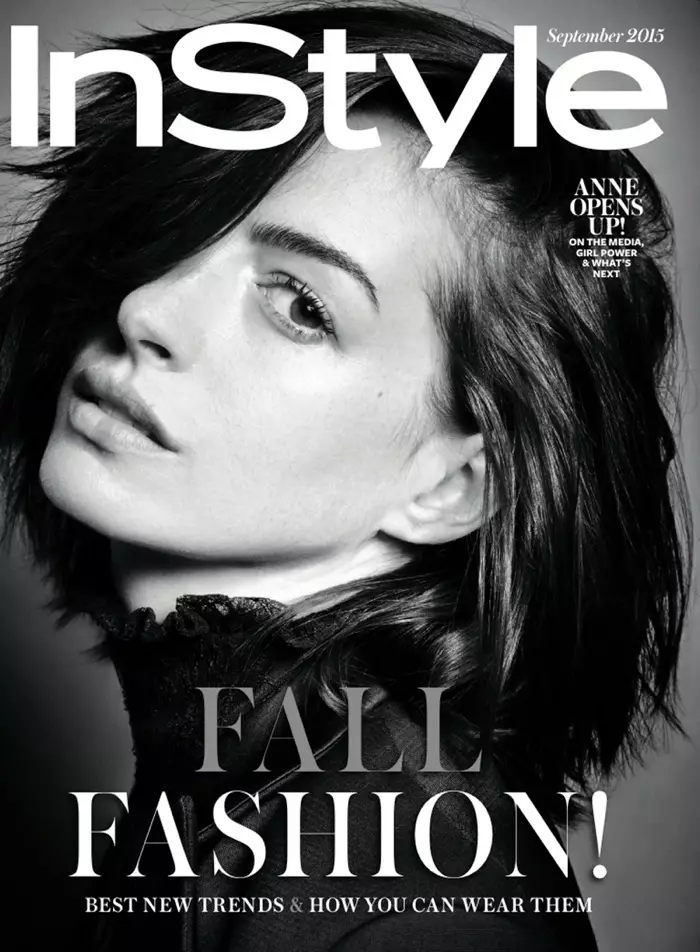 Anne Hathaway Pada si Awọn ipilẹ fun Ẹya InStyle