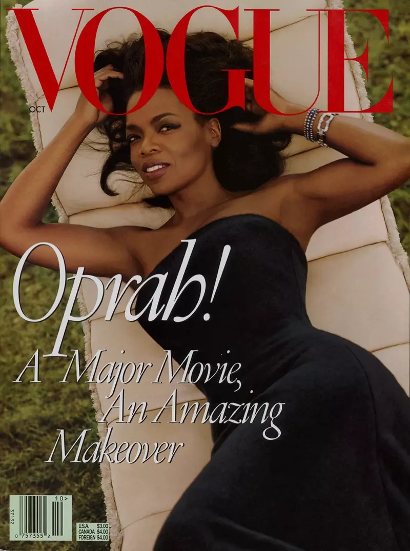 Опра муқоваи Vogue-ро моҳи октябри соли 1998 ороиш дод.