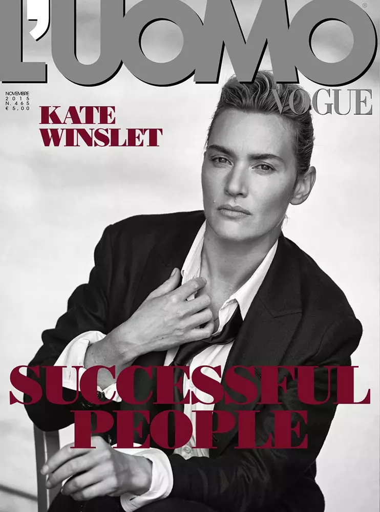 Кейт Уинслет дар муқоваи L'Uomo Vogue ноябри соли 2015