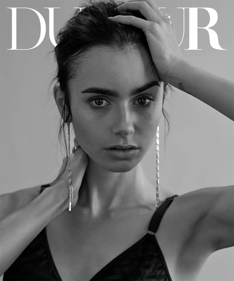 Lily Collins DuJour Magazine oktober 2016 Fotoshoot