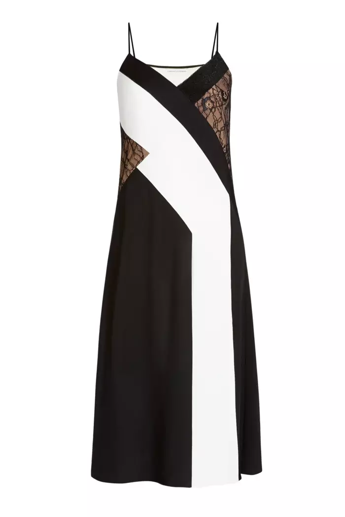 Pinalamutian ni Diane Von Furstenberg ang Silk & Lace Slip Dress