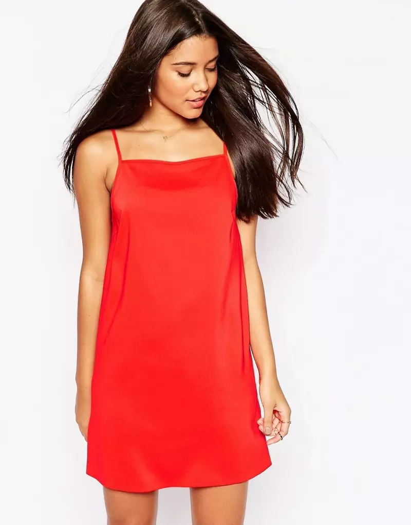 ASOS Red Cami slipové šaty