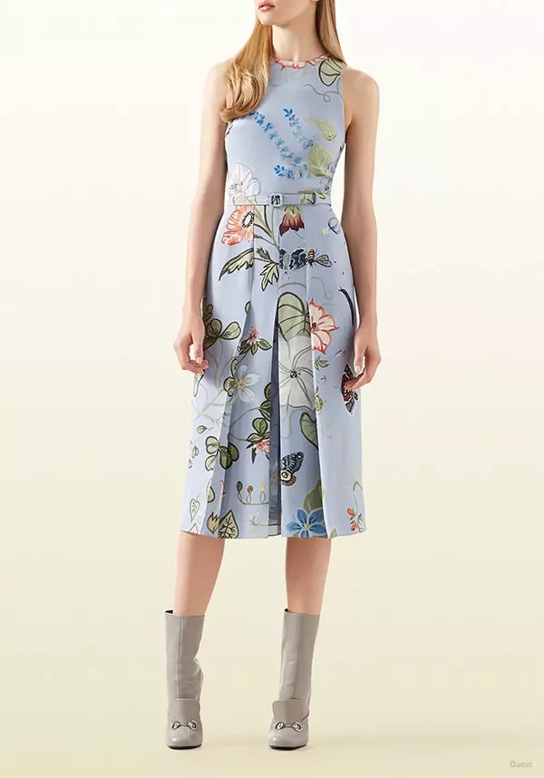 Gucci Flora Knight Print Kjóll