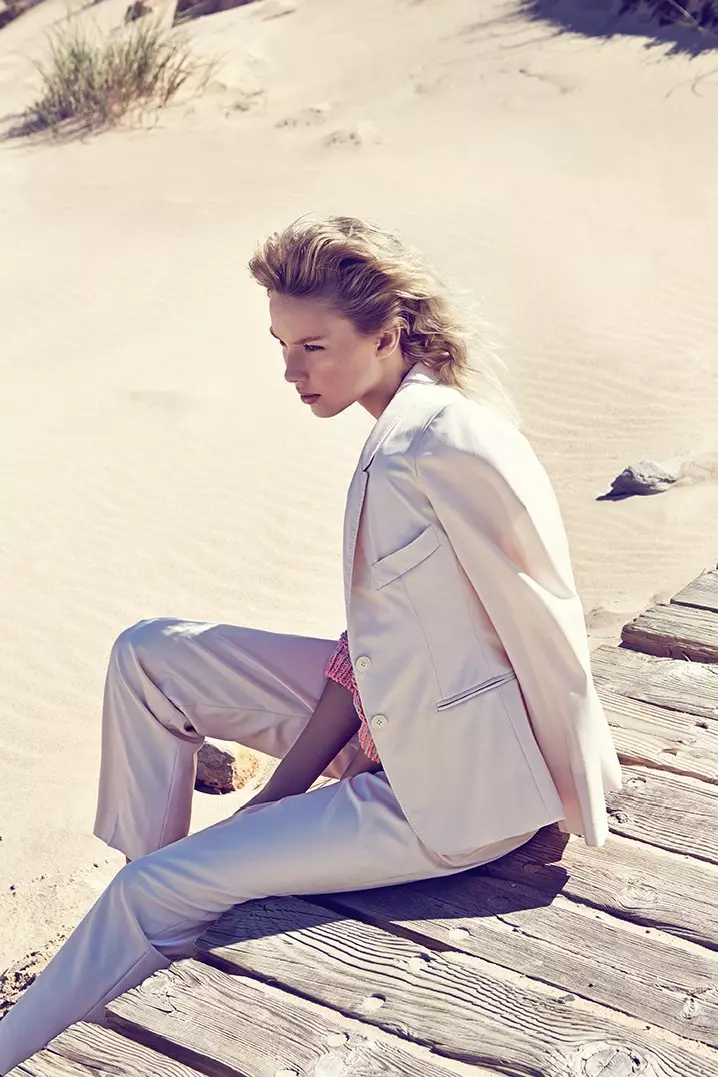 Adriana Cernanova Hits the Beach for Elle Czech May 2013 by Branislav Simoncik