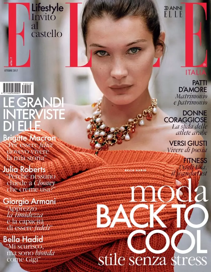 Bella Hadid pozuje w jesiennej modzie w Wenecji dla ELLE Italy