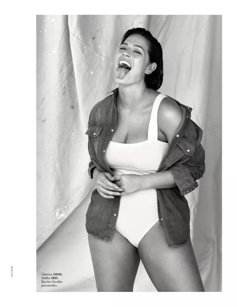 Ashley Graham Akuwonetsa Ma Curves Ake mu ELLE France Cover Nkhani