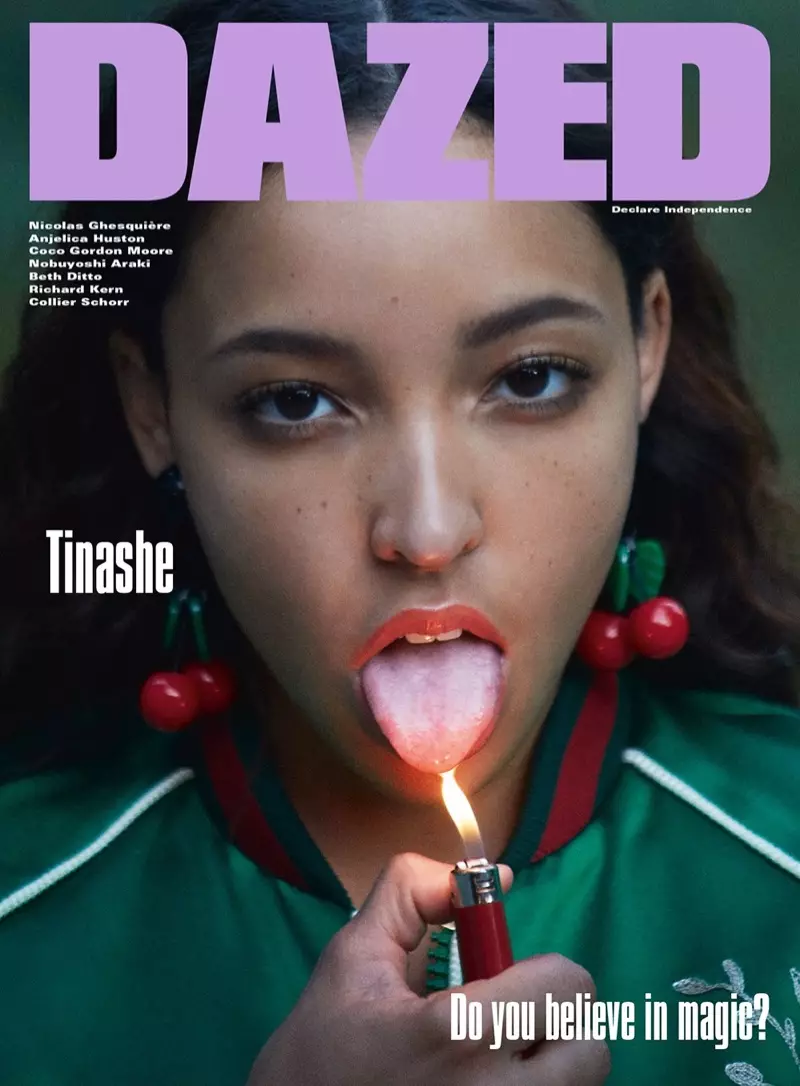 Tinashe ao amin'ny fonony Dazed Magazine Winter 2015