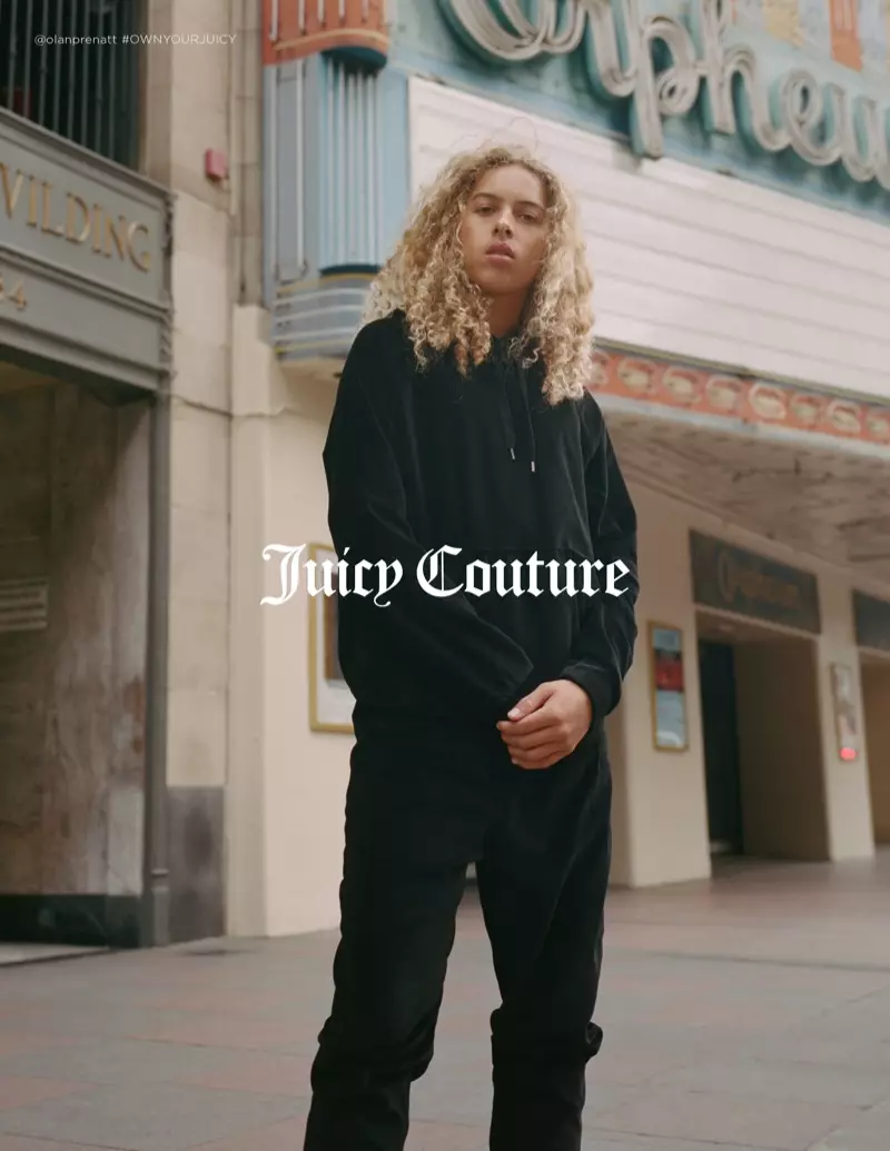 Olan Prenatt irawọ ni Juicy Couture ká isubu-igba otutu 2017 ipolongo