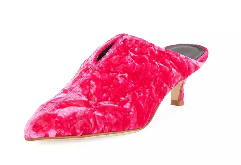 Tibi Dana Velvet Kitten Heel Mule $ 475