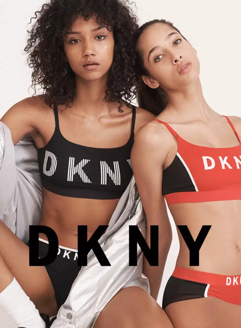 Aiden Curtiss ແລະ Yasmin Wijnaldum ດາວໃນແຄມເປນ DKNY Intimates spring-summer 2019