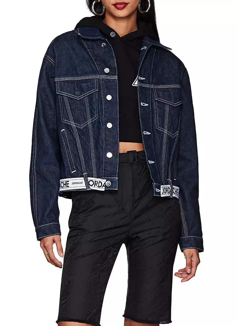 Jordache လိုဂို Denim Trucker Jacket $350