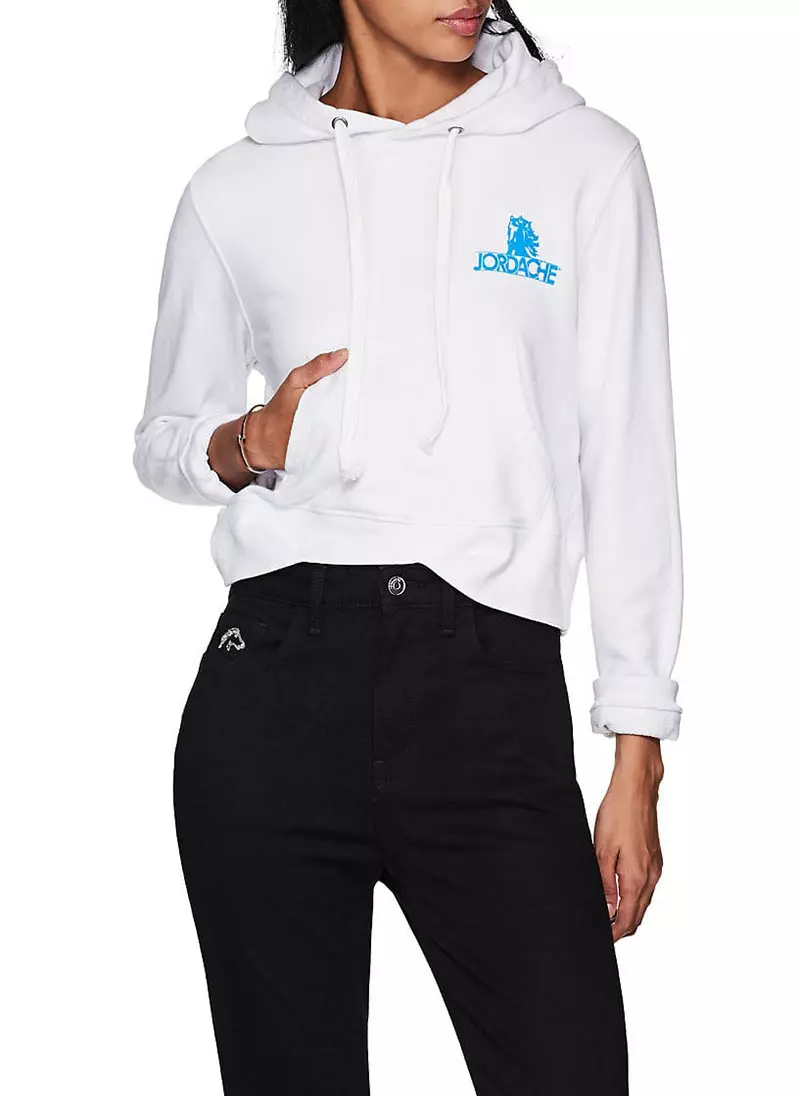 Jordache Logo Cotton Crop Hoodie 195 دوللار