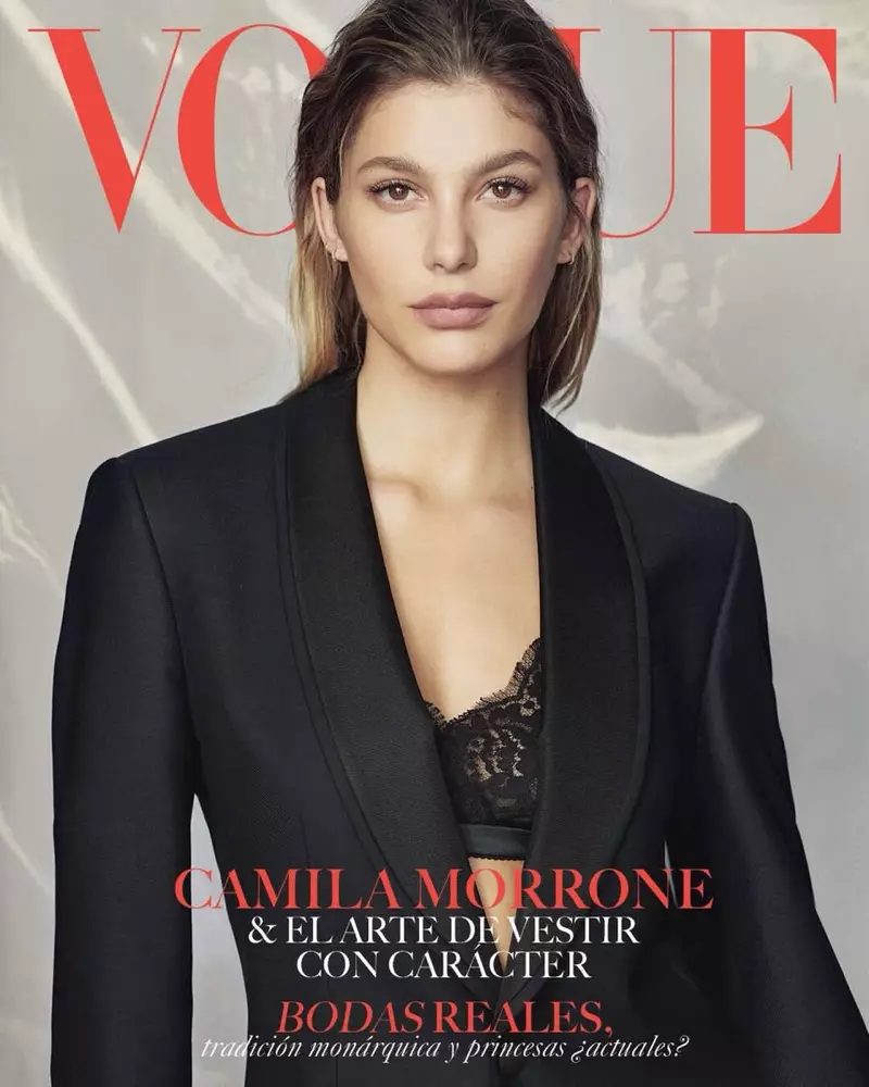 Camila Morrone yn addas ar gyfer Vogue America Ladin