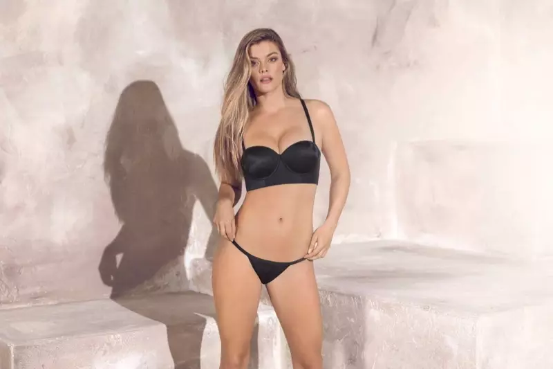 Modellen Nina Agdal frontar Leonisas underklädeskampanj