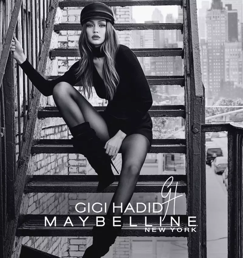 Gigi Hadid do GigixMaybelline East Coast Glam makeup cuma