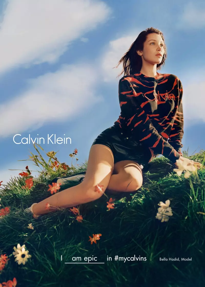 Bella Hadid សម្រាប់យុទ្ធនាការ Calvin Klein Fall/Winter 2016