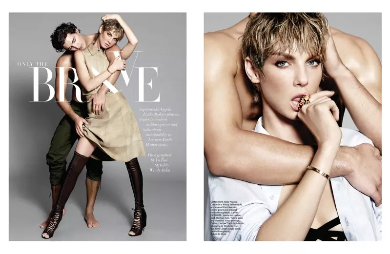 Angela Lindvall ita ce Jagorar Kundin don Harper's Bazaar Singapore