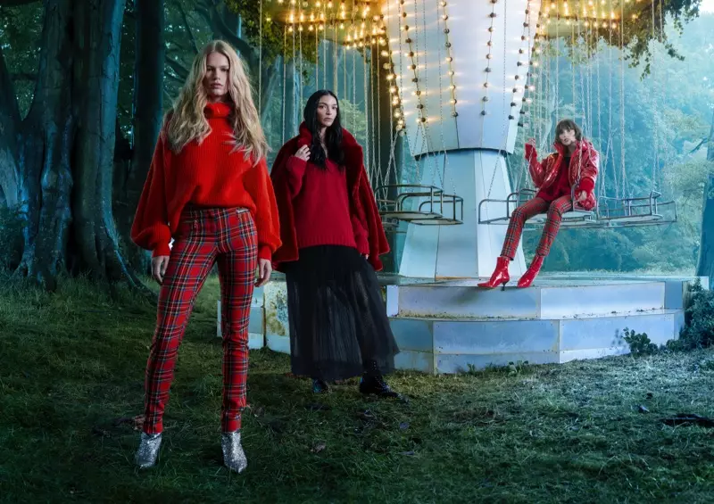 Anna Ewers, Mariacarla Boscono ja Charlee Fraser näyttävät juhlavilta H&M Holiday 2017 -mainoskampanjassa