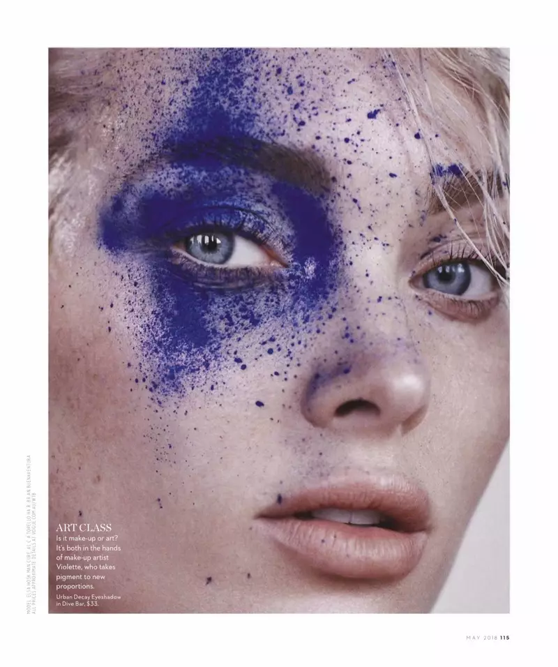 Elsa Hosk draacht fet make-up looks foar Vogue Austraalje