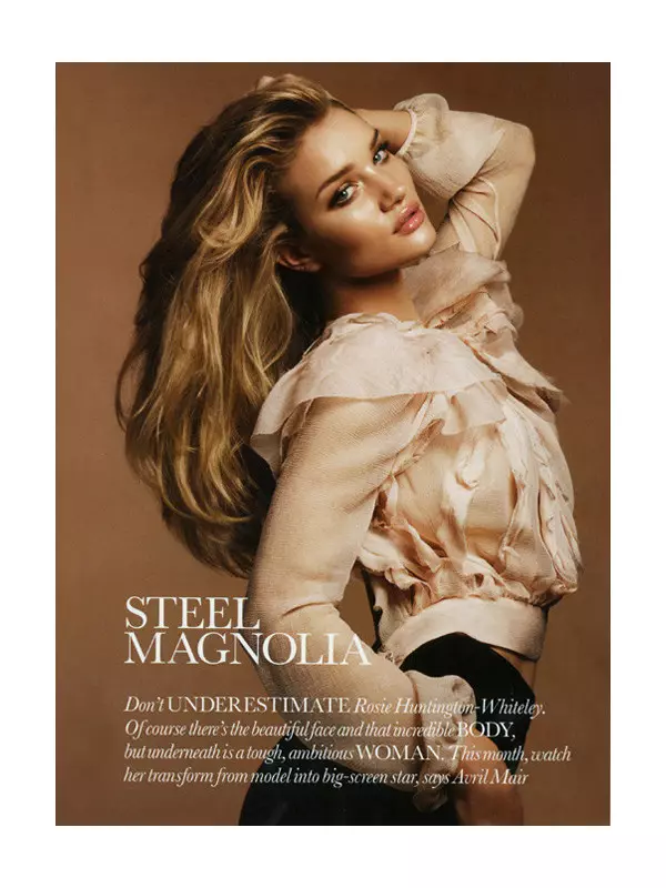 Rosie Huntington-Witli, Terri Tsiolis tarapyndan Elle UK üçin 2011-nji ýylyň iýuly