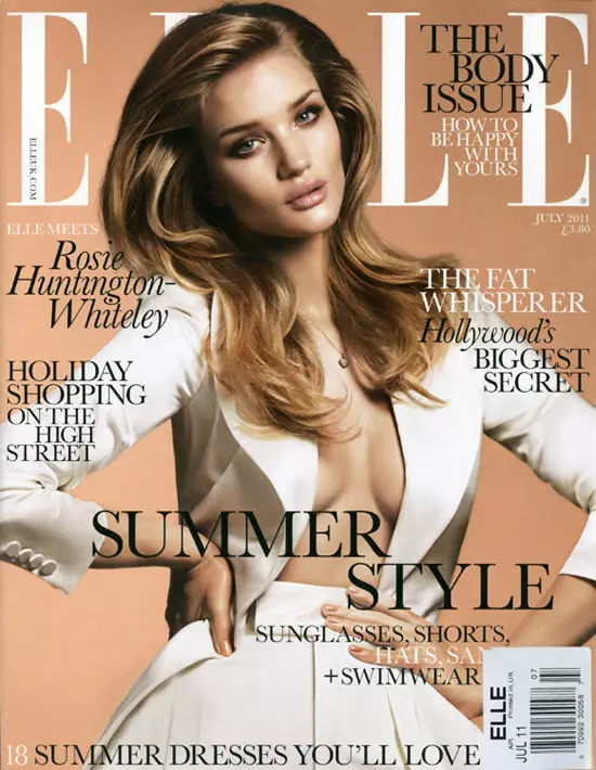 Rosie Huntington-Whiteley por Terry Tsiolis para Elle UK julho 2011