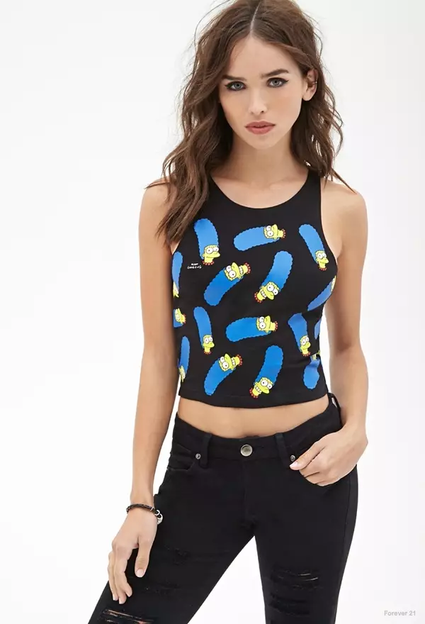 Forever 21 x The Simpsons Marge Simpson Print Top