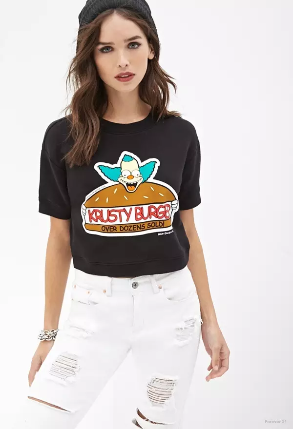 Forever 21 x The Simpsons 크러스티 버거 셔츠