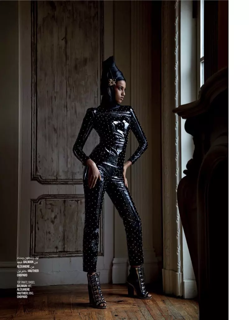 Iman sy Imaan Hammam dia miara-miasa amin'ny Vogue Arabia Cover Story