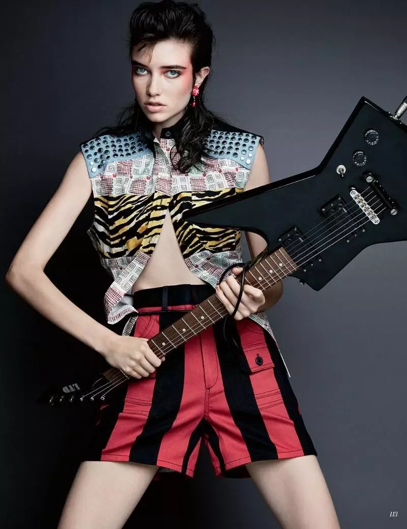 Grace Hartzel | Rock Star Fashion Editorial | Vogue Rusland cover