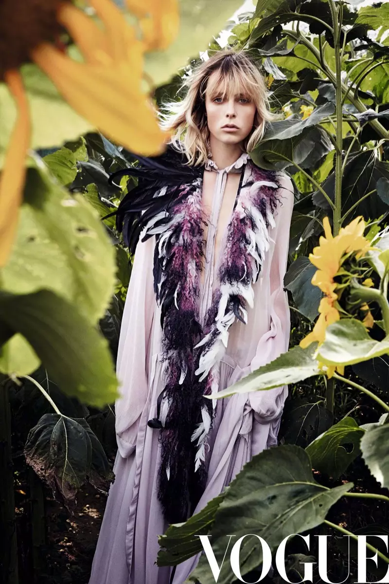 Edie Campbell Models Dreamy Outdoor Styles for Vogue China