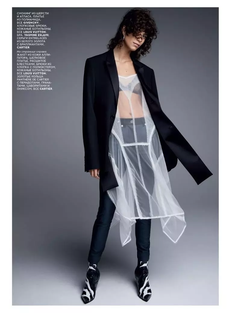 Mica Arganaraz โพสท่าในสไตล์โมเดิร์นสำหรับ Vogue Russia