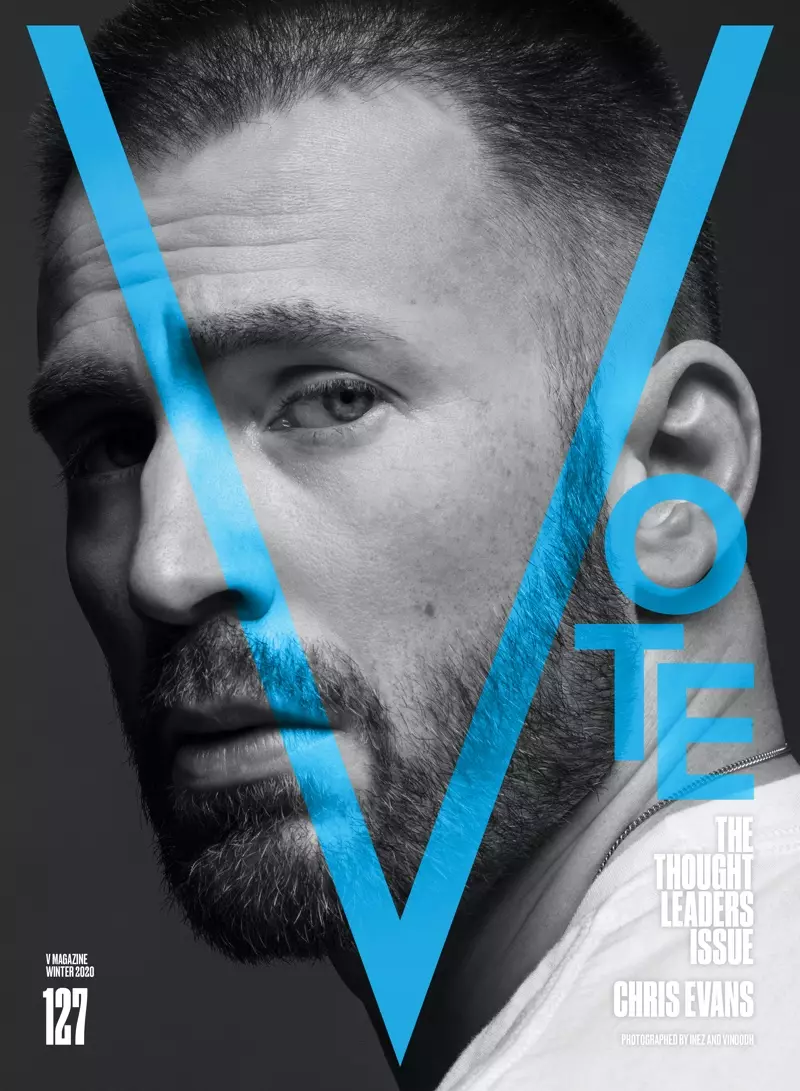 Chris Evans di Majalah V #127. Foto: Inez & Vinoodh