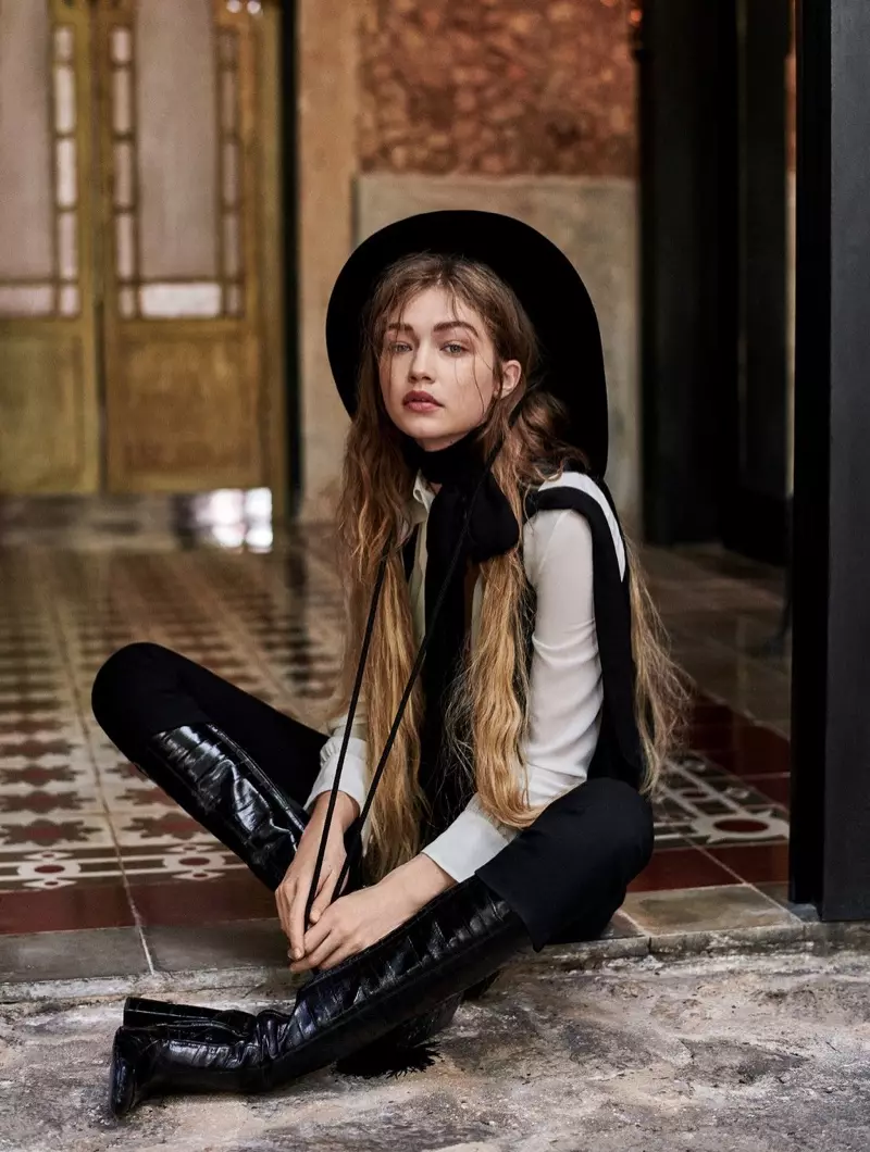 Mae Gigi Hadid yn Sianelu Arddull y Gorllewin ar gyfer Vogue Mexico