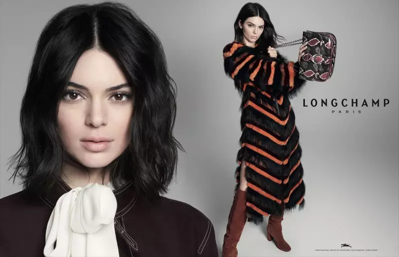 David Sims ຖ່າຍຮູບ Kendall Jenner ສໍາລັບແຄມເປນ Longchamp ລຶະເບິ່ງຫນາວ 2018