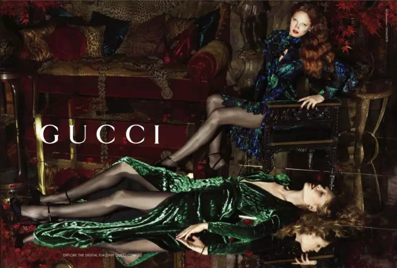 Karmen Pedaru le Nadja Bender ba Luxuriate Letšolong la Gucci's Fall 2012 ka Mert & Marcus